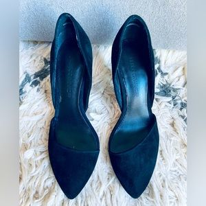 Rebecca Minkoff Selina suede black pumps size 7